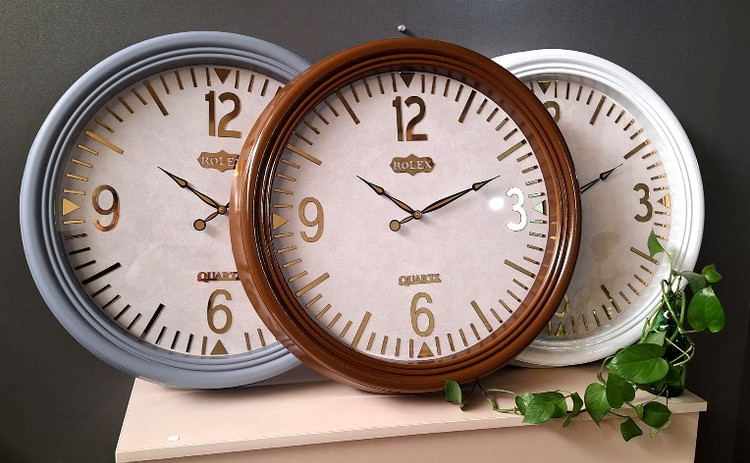 ساعت دیواری رولکس 708 جدیدترین طرح صفحه بسیار شیک و زیبا ۳ سال گارانتی