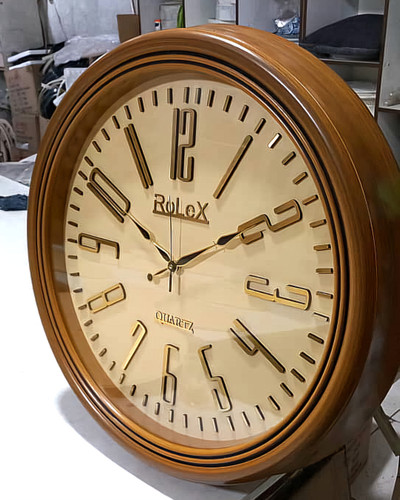 ساعت دیواری جدید رولکس v4 آرامگرد و بی صدا با سه سال گارانتی