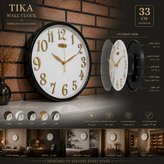 ساعت دیواری TIKA مدل 30208 | مدرن ۳۲ سانتیمتر با بدنه ABS درجه یک